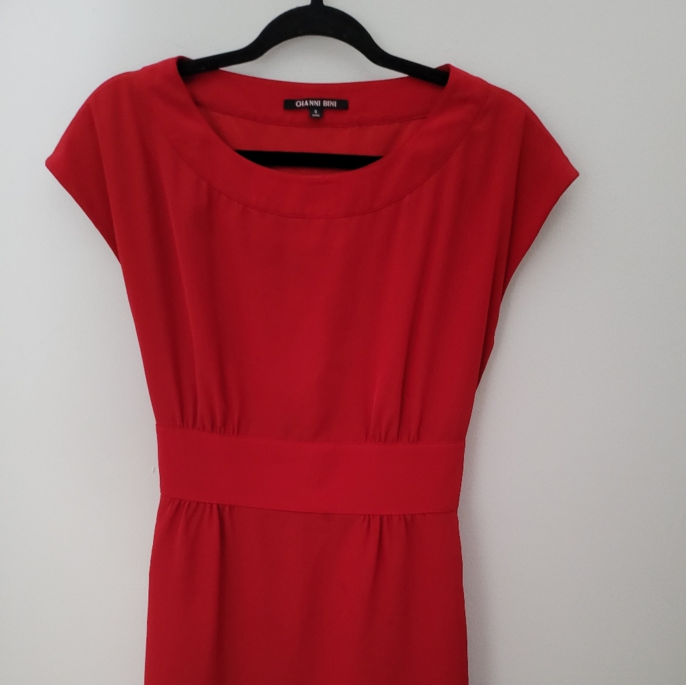 Gianni Bini red dress knee length office